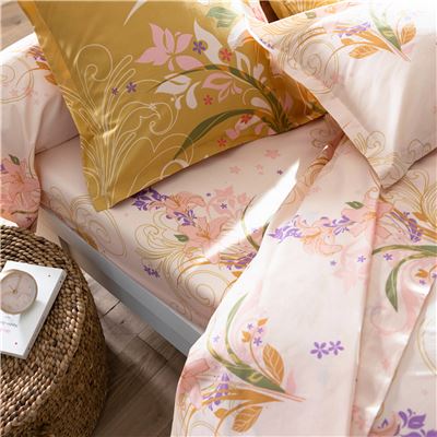 Linge de lit fleurs de lys - BECQUET CRÉATION