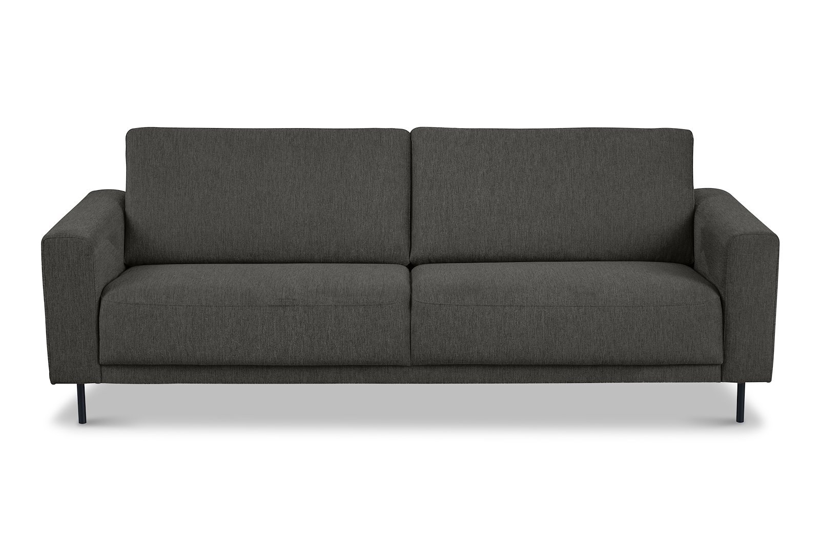 Portland sovesofa Tekstil Brego 18 Antrasitt med sorte ben