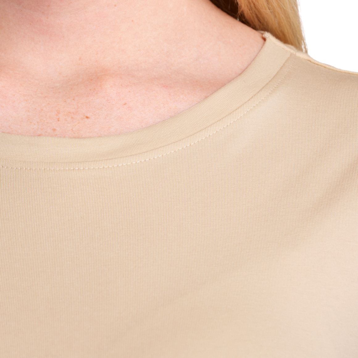 Gina Benotti Damen T-Shirt im Basic-Look beige