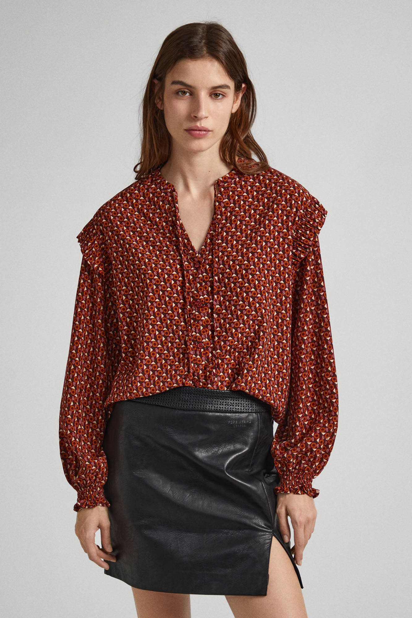Blusa com estampa geométrica