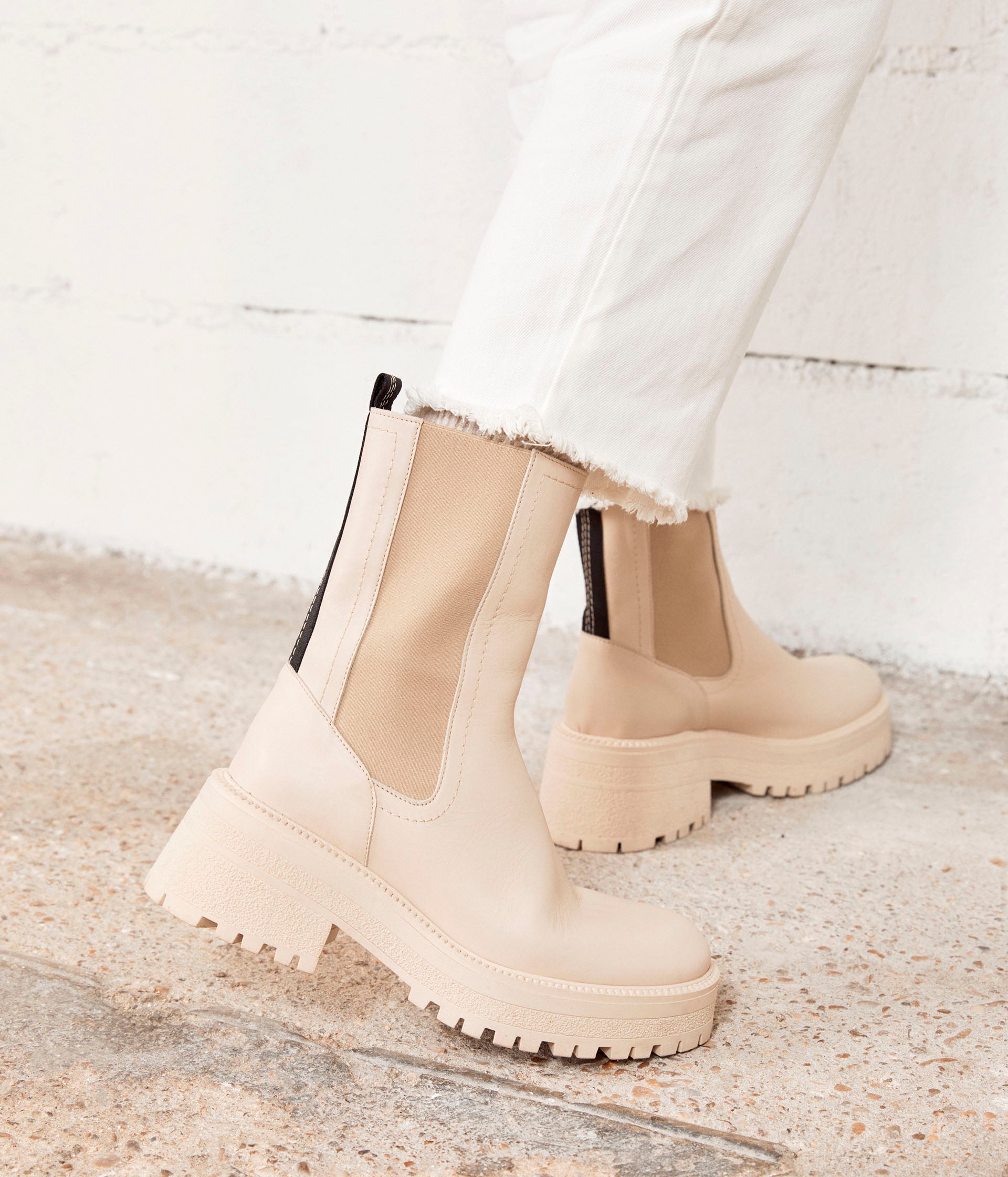 Boots beiges Olivia