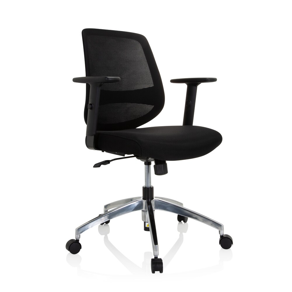 Home Office Bürostuhl CHESTER PRO Stoff/Netzstoff mit Armlehnen (höhenverstellbar) hjh OFFICE