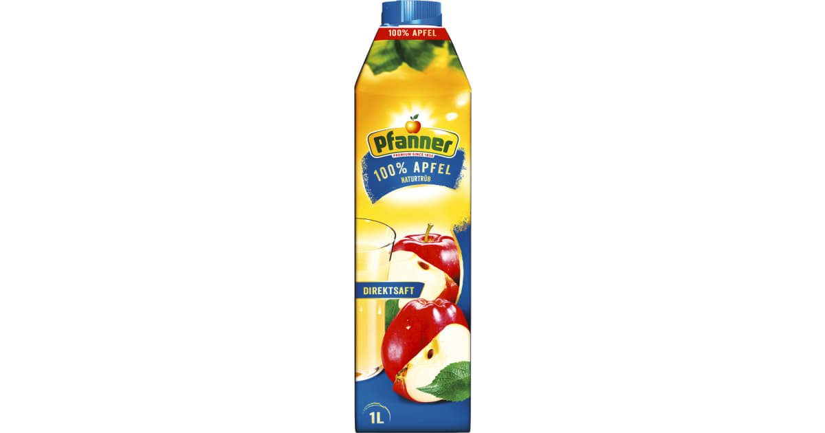 Pfanner Apfeldirektsaft 100% 1,0 Liter (Einweg)