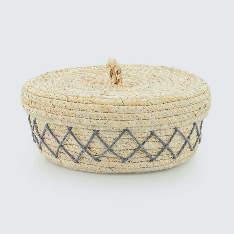 Panier avec couvercle 'Boho Dreams' beige