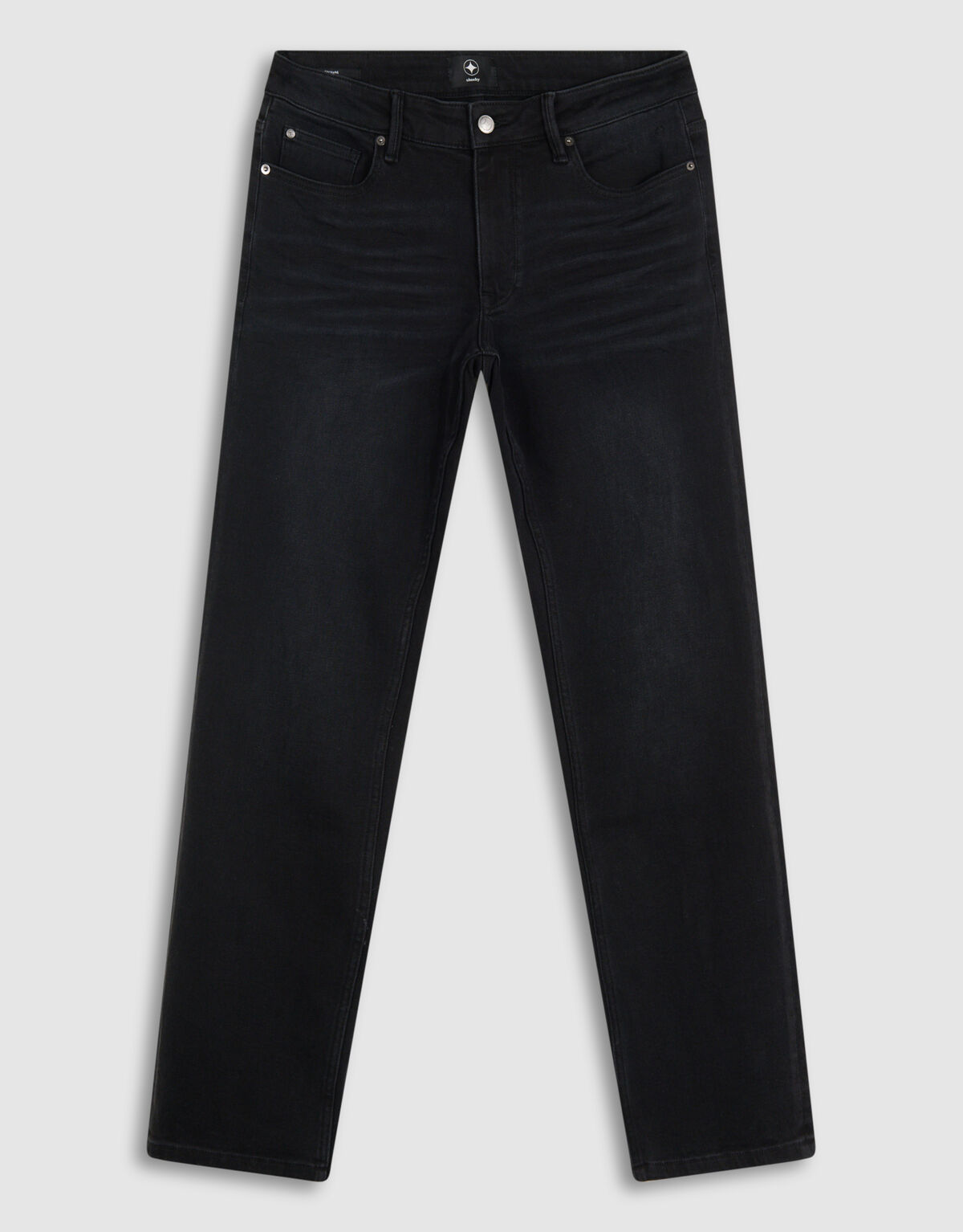 Slim Straight Fit Jeans Donkergrijs L34