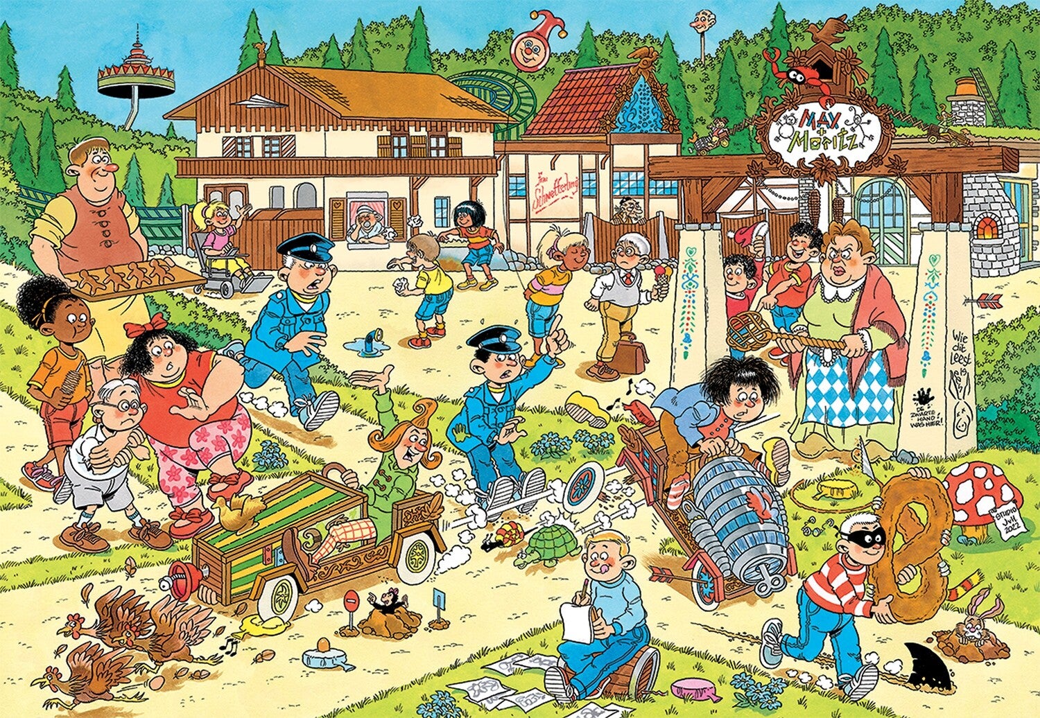 Jumbo puzzel Jan van Haasteren Efteling Max & Moritz 35 x 49 cm 360 stukjes