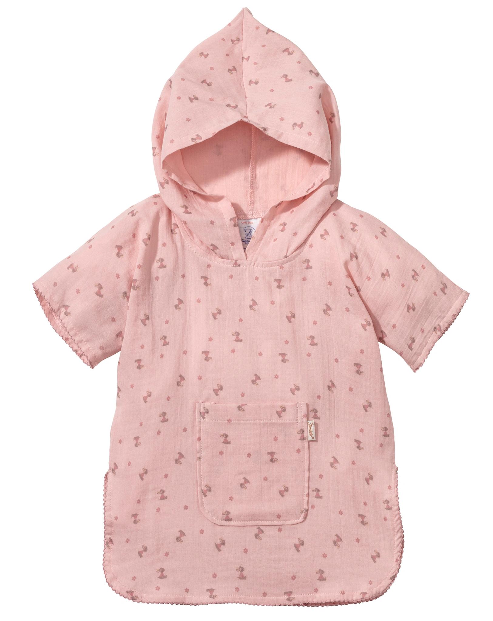 Musselin-Poncho EMMI GIRL in zartrosa