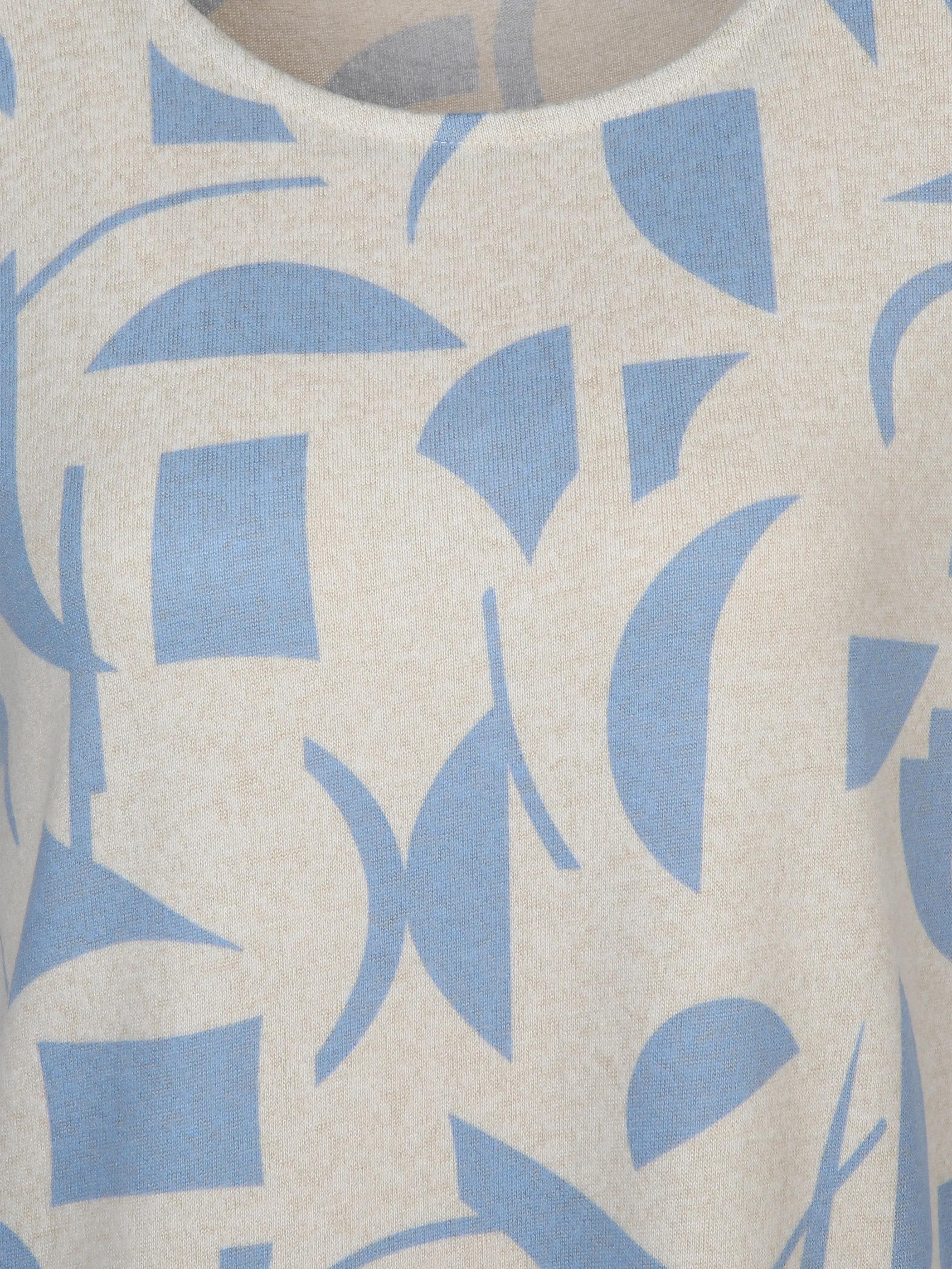 Damen Printshirt in Strickoptik mit 3/4 Arm