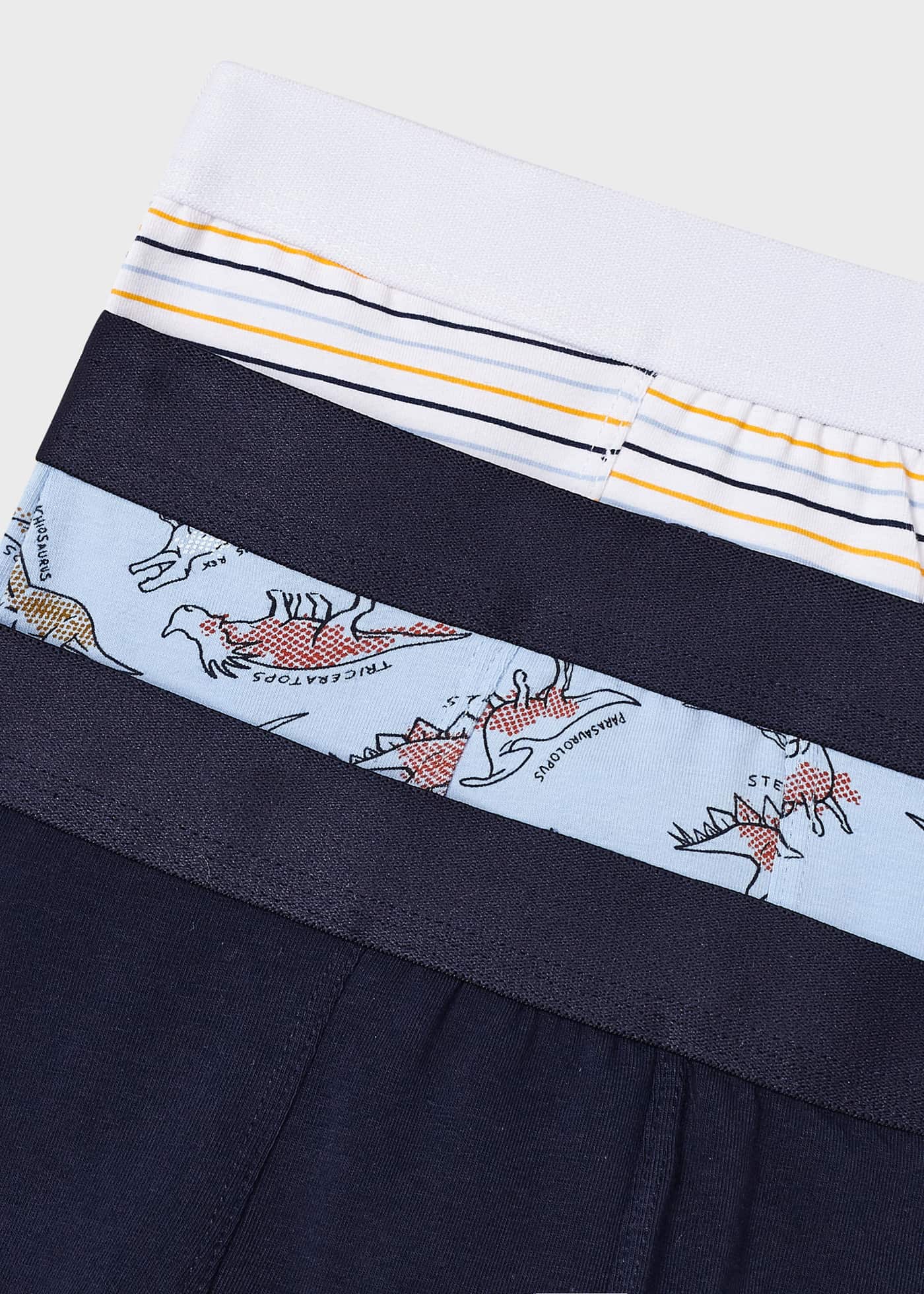 Pacote com 3 cuecas boxer estampadas de algodão para meninos