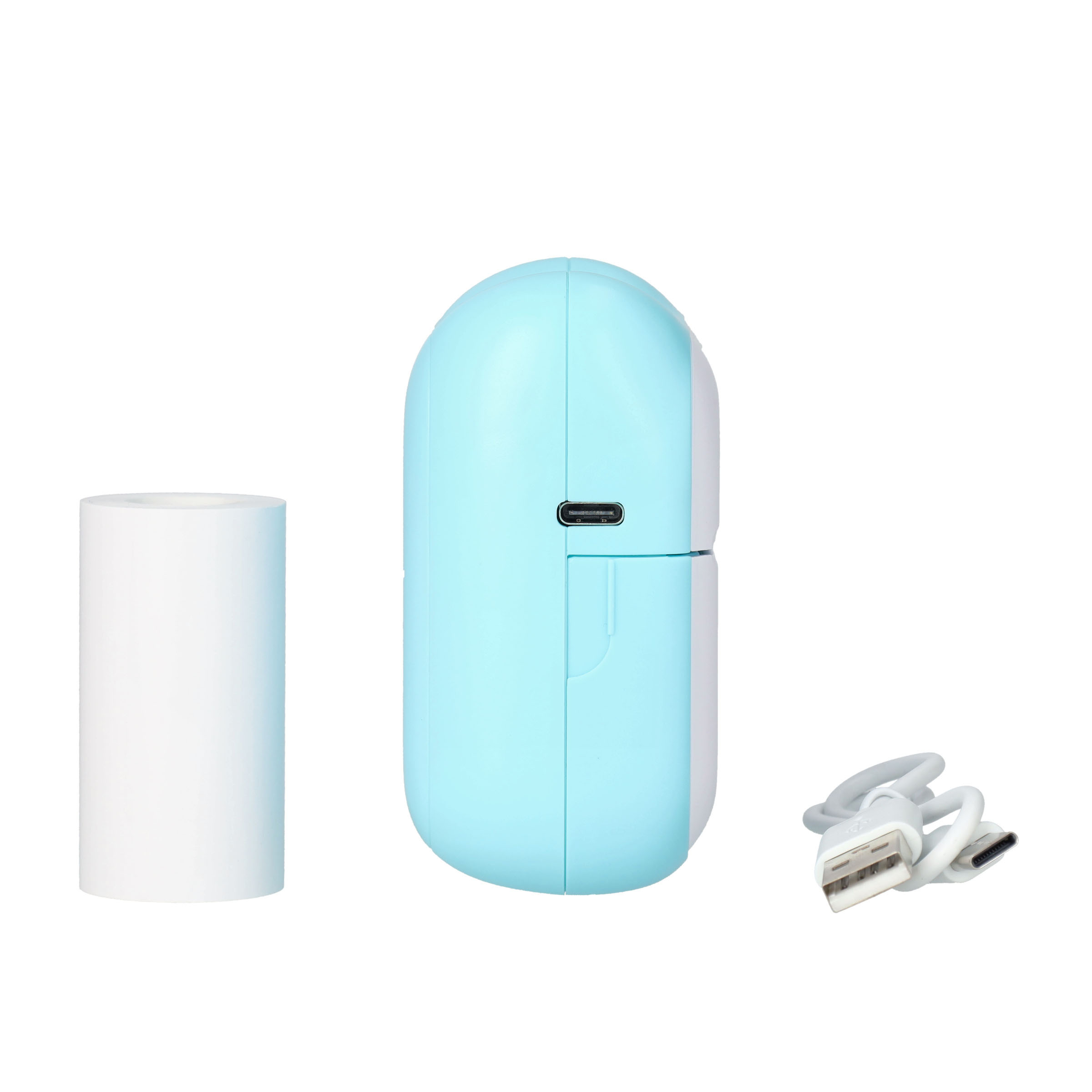 Mini Foto Thermodrucker Mobiler Bluetooth Printer Taschendrucker inkl. Thermopapier (iOS/Android) - Blau