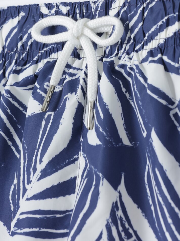 Maiô estampado - Azul-marinho