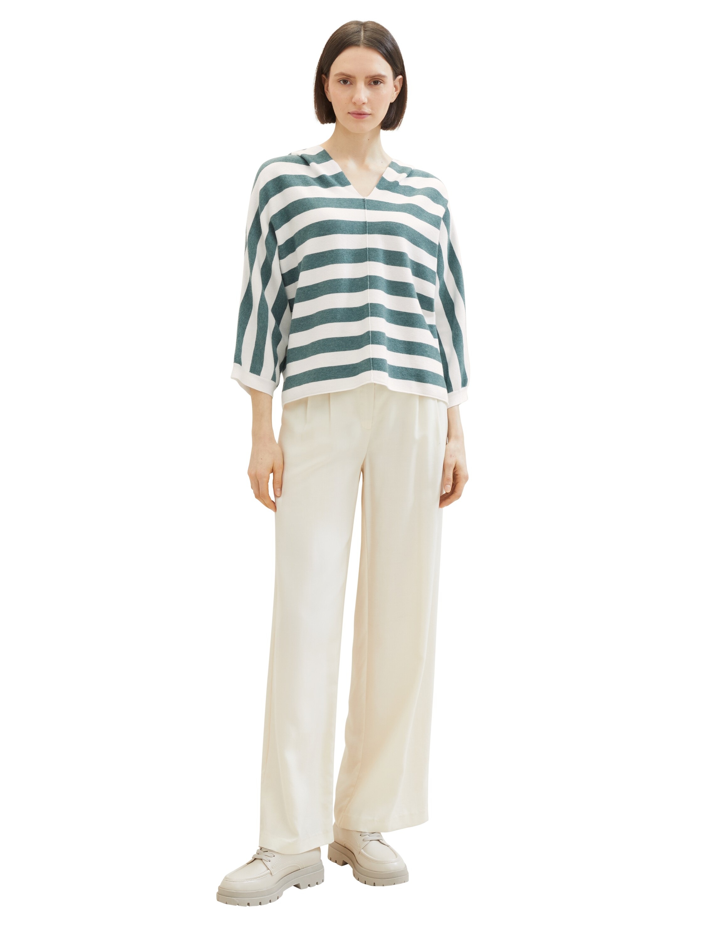 TOM TAILOR Kapuzenpullover , mit weitem V-Ausschnitt