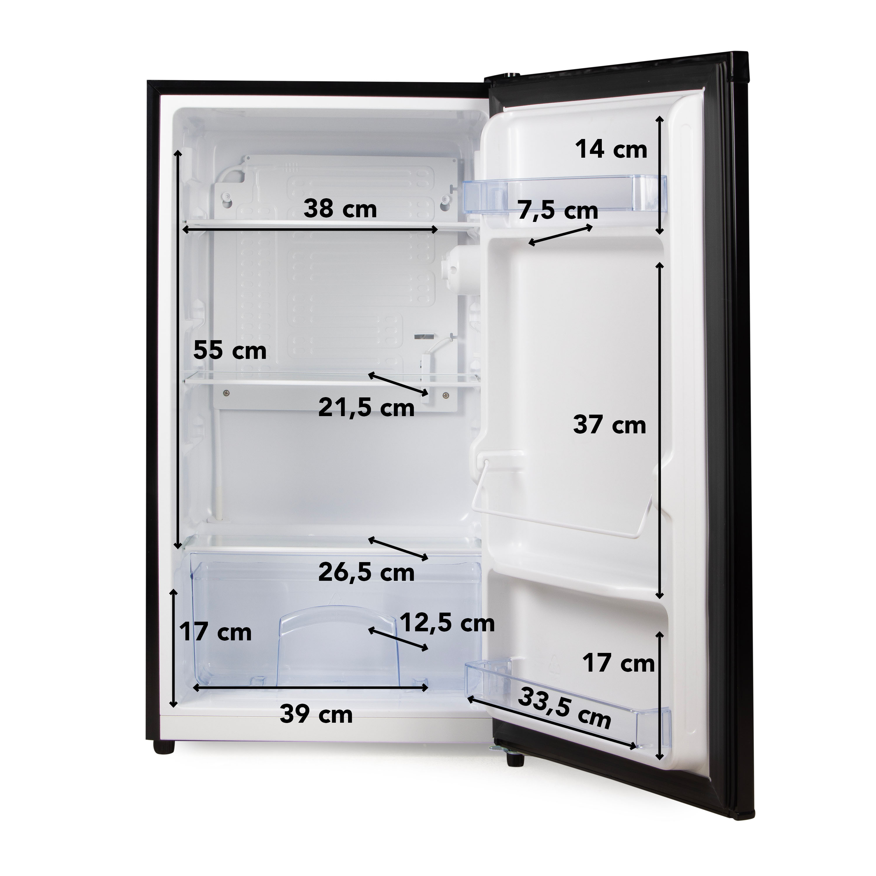 Primo PR121FR 88 liter tafelmodel koelkast - Black