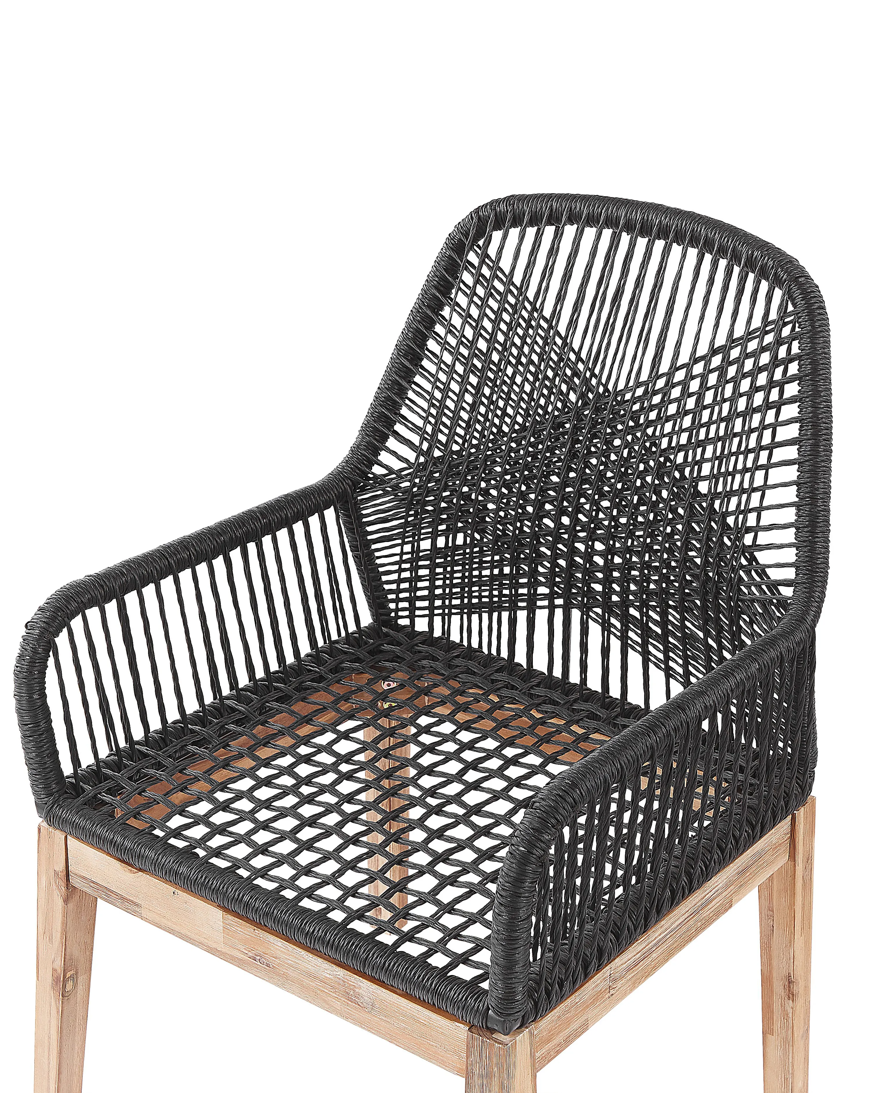 Set van 2 stoelen met zitkussen OLBIA Synthetisch materiaal Zwart