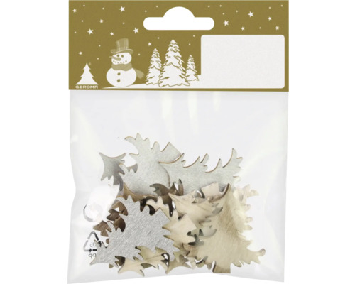 Kerstboomversiering, hout, 12 stuks