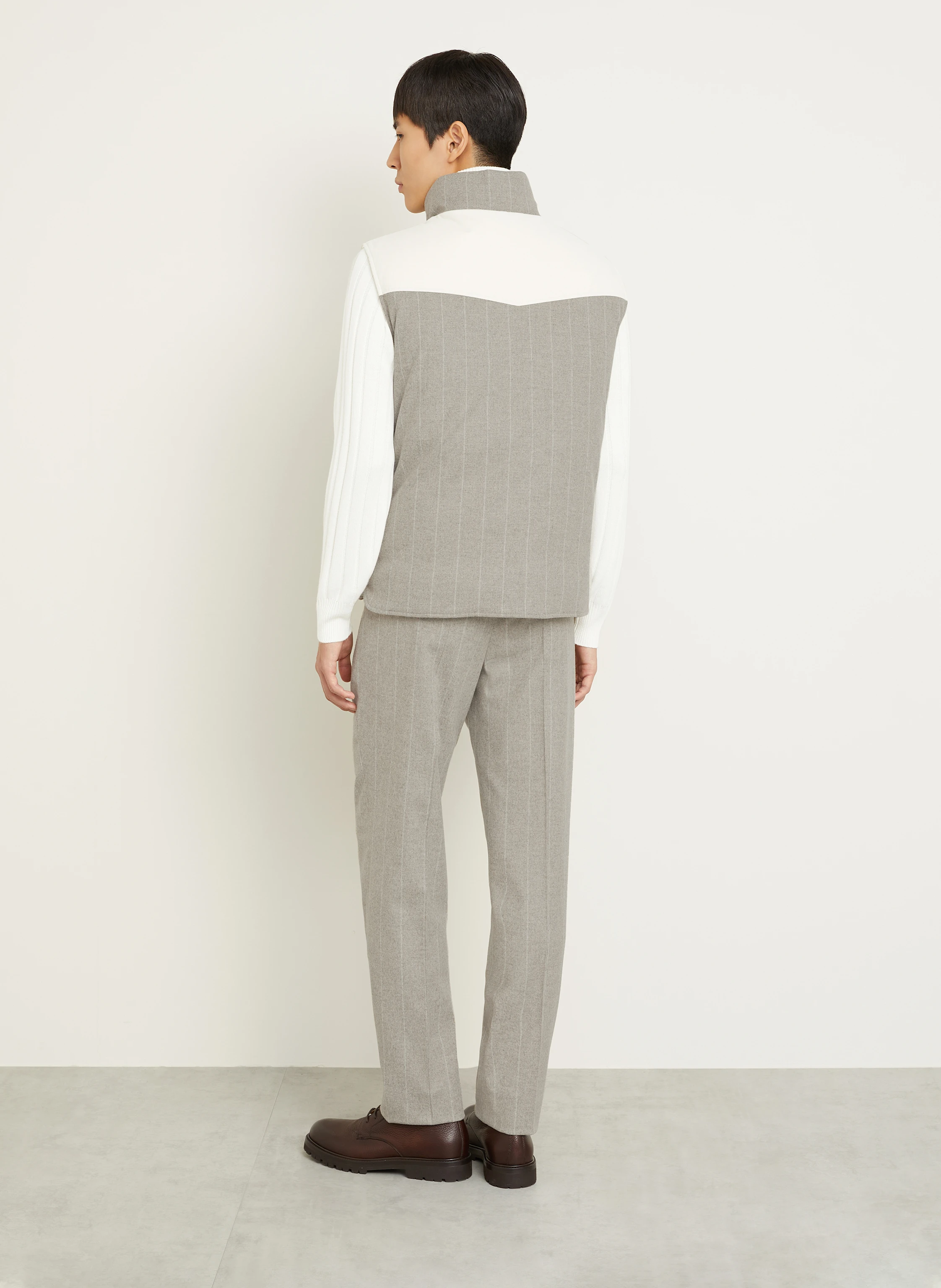 BRUNELLO CUCINELLI Daunenweste im Materialmix