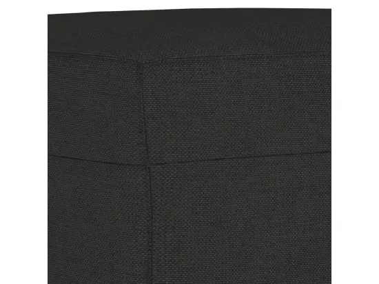 Ensemble de canapés 4 pièces avec coussins Noir Tissu
