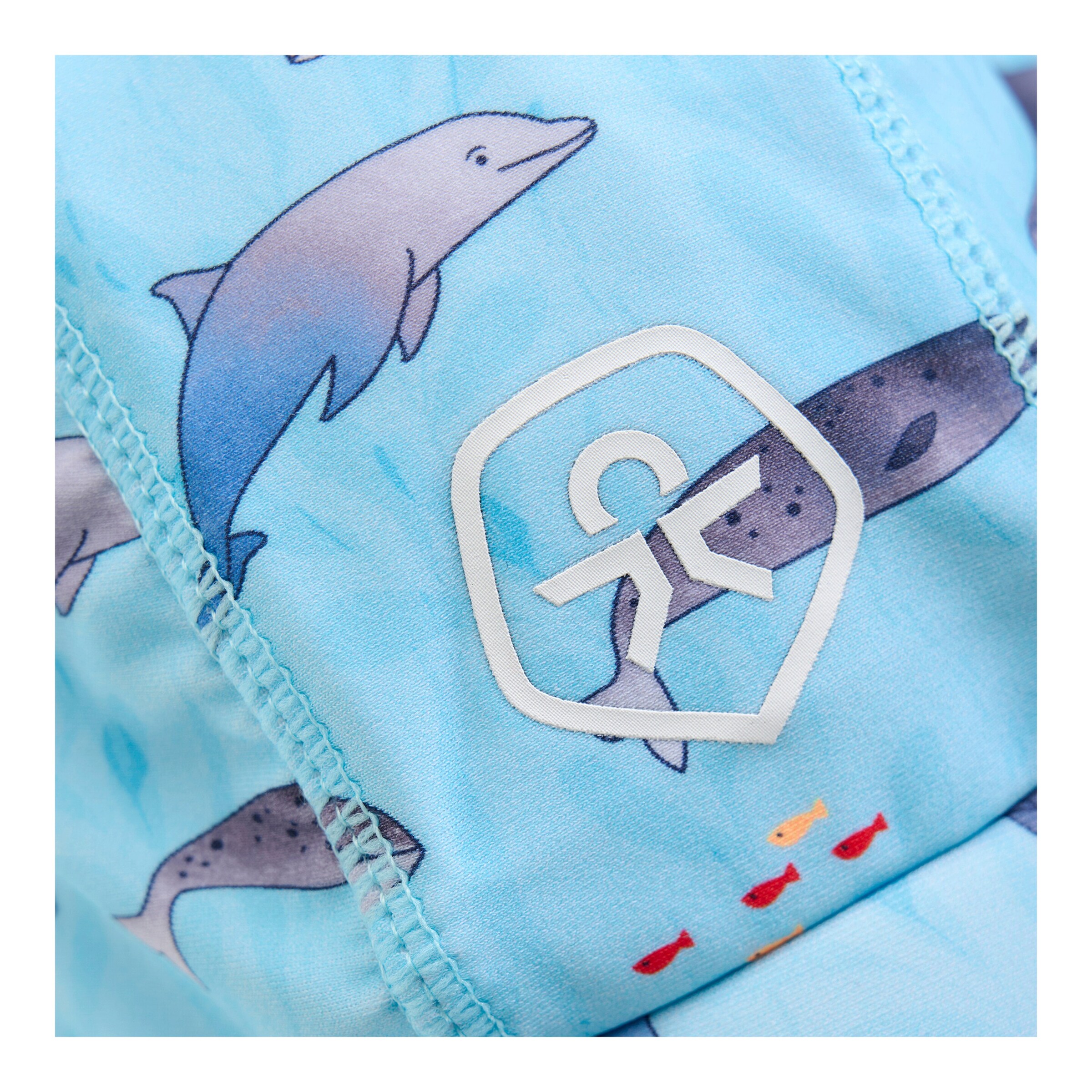 Colorkids Schirmmütze mit Nacken- und UV-Schutz Meerestiere blau/marine