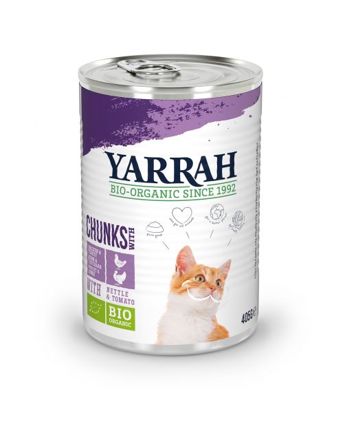 Yarrah Bio Kat Blik Chunks 405 g - Kattenvoer