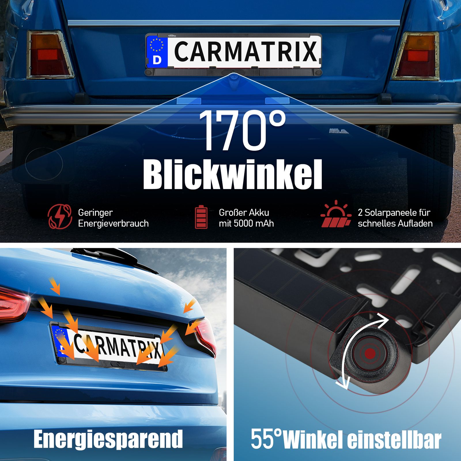 CARMATRIX Solar Rückfahrsystem mit 7