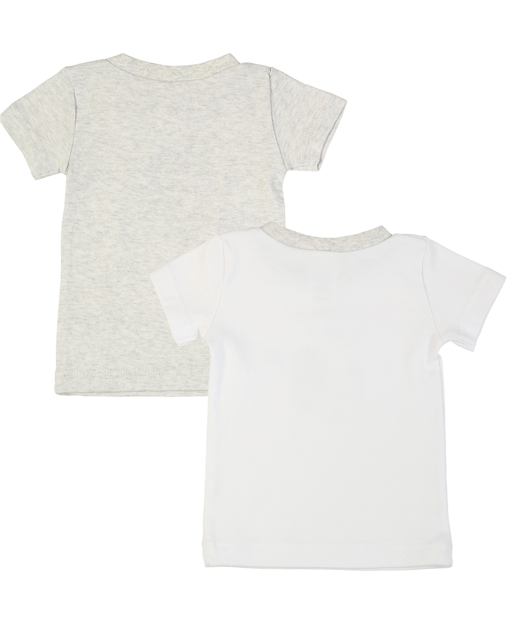 T-Shirt ZEBRA & LÖWE 2er-Pack in weiß/grau