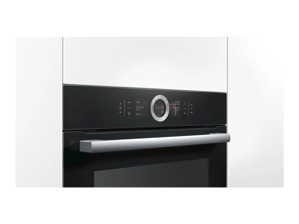 Bosch Serie | 8 HBG676ES1 - Ovn - til indbygning - Wi-Fi - niche - bredde: 56 cm - dybde: 55 cm - højde: 58.5 cm - med selv-rengøring - Klasse A  - sort