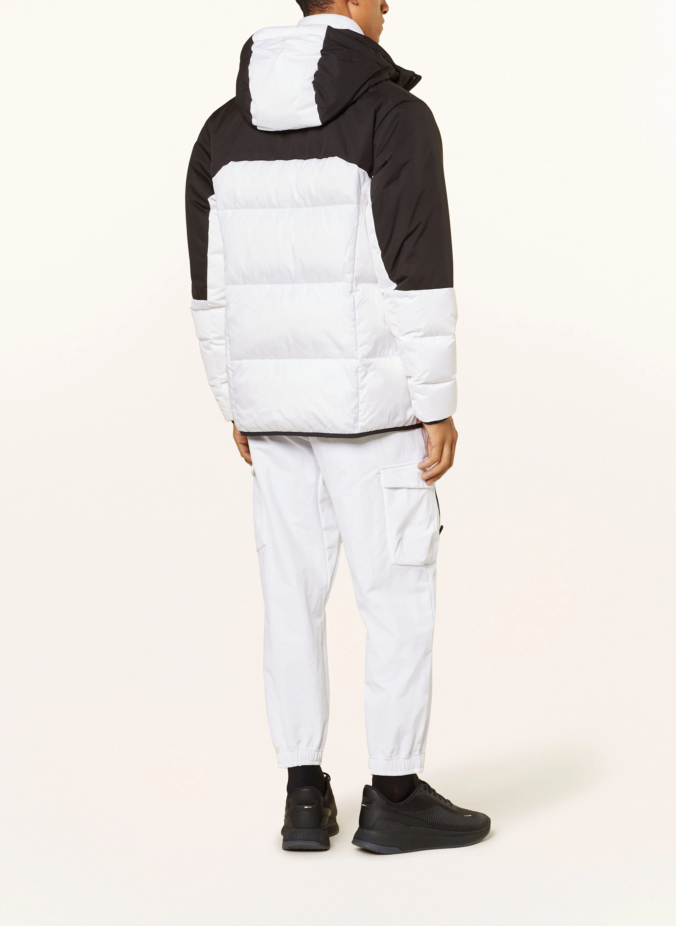 BOSS Lightweight-Daunenjacke HAMAR mit abnehmbarer Kapuze