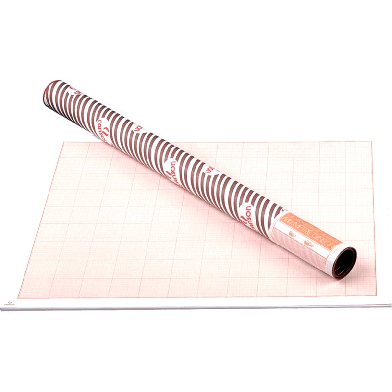 Papier millimétré canson papier blanc sans grain 100g 50x65cm unicolore bistre