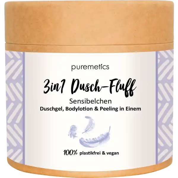 3in1 Dusch-Fluff Sensibelchen mit Zuckerpeeling