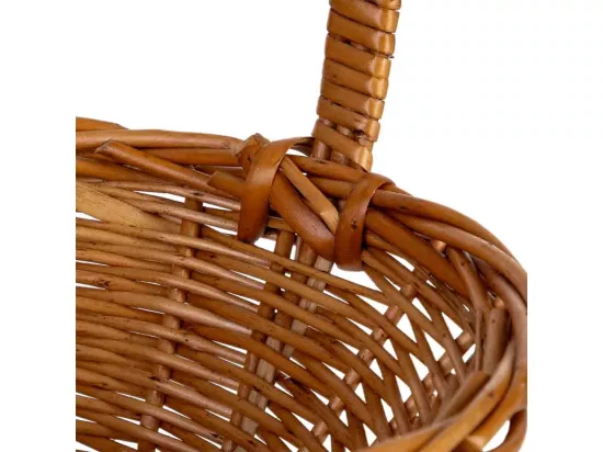 Panier en osier marron 21x21x11/26h cm