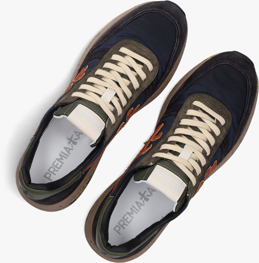 blauwe premiata lage sneakers mick