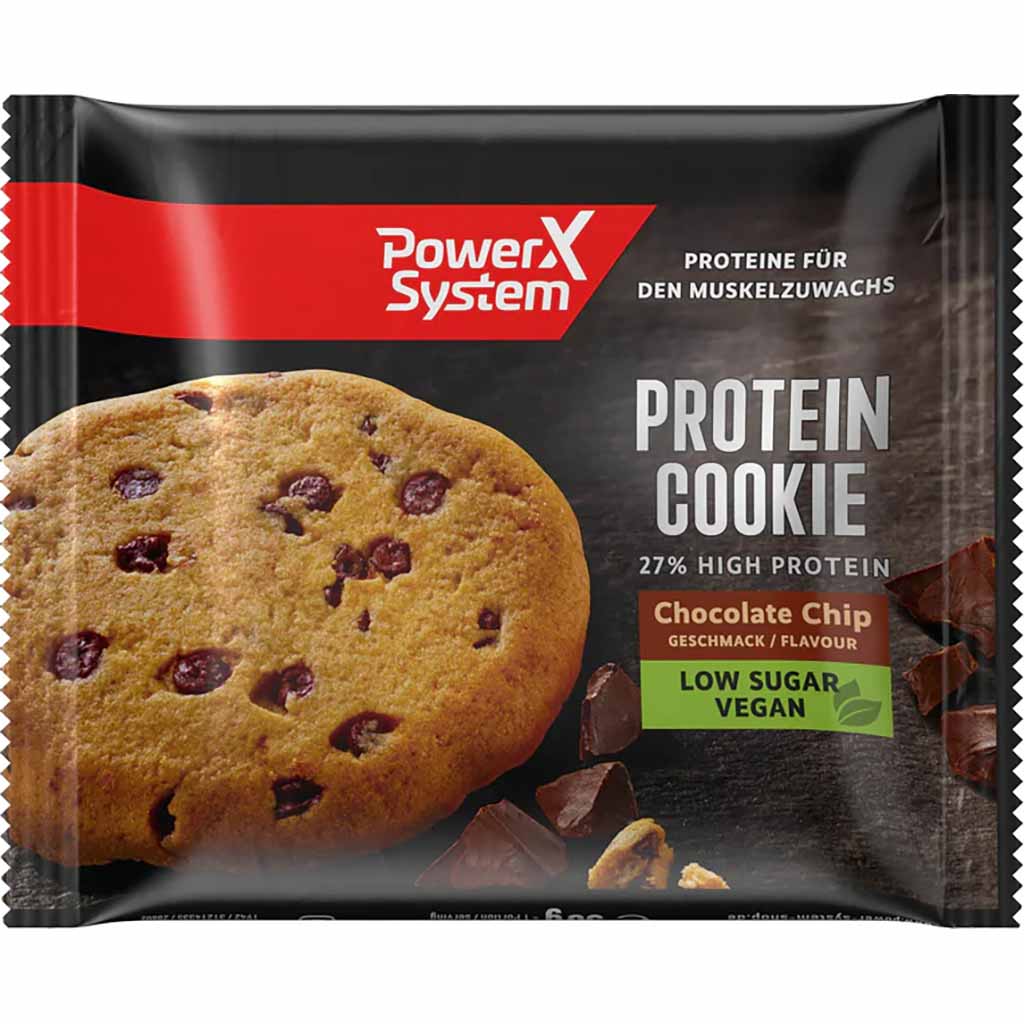 PowerX System Protein Cookie Chocolate Chips 12x50g, 600g Box MHD:30.8.25