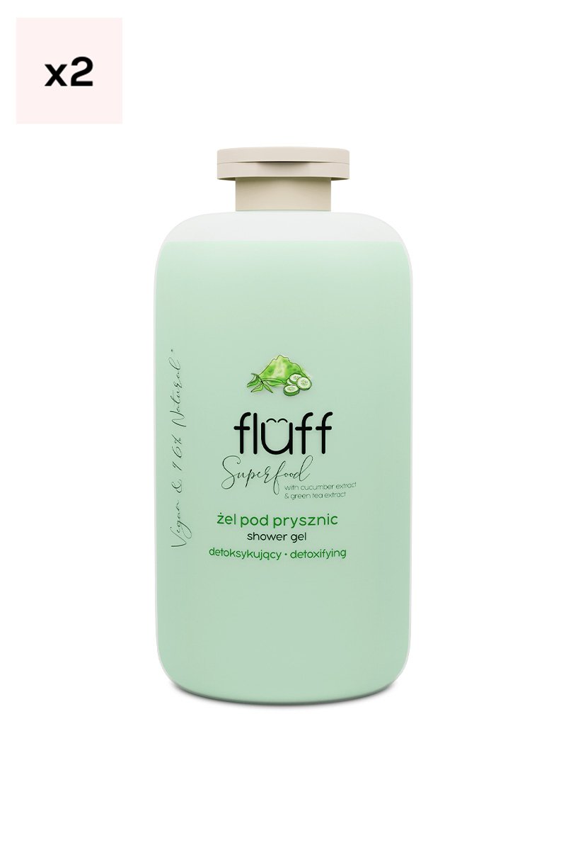 Gels douche détoxifiants - Concombre & thé vert - Corps - 2 x 500 ml