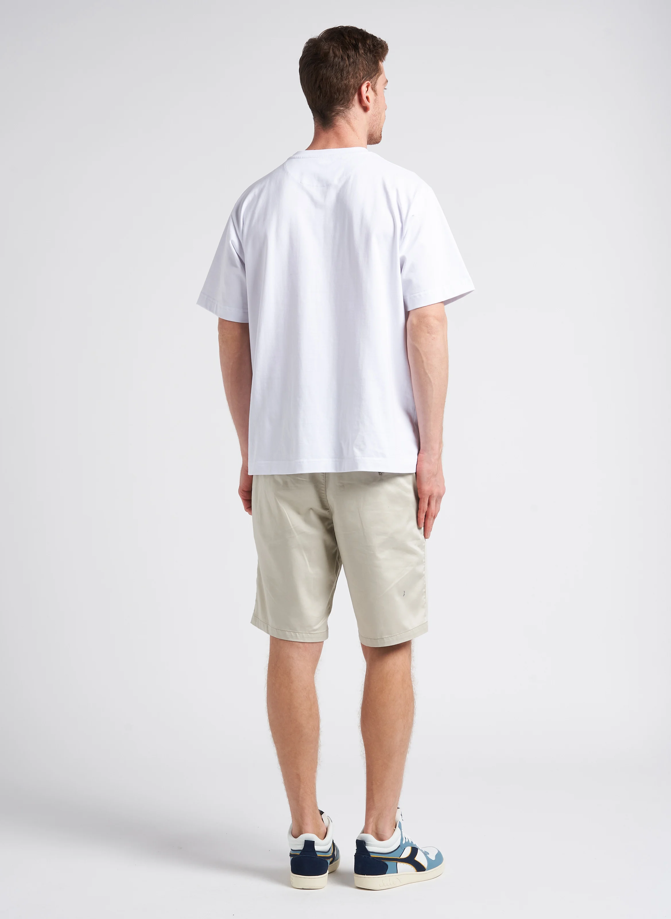 Short en coton mélangé| Blanc