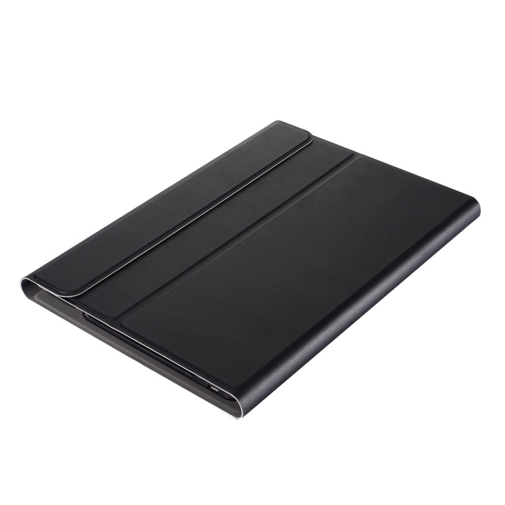 Samsung Galaxy Tab S8 / Tab S7 Leder Tasche mit abnehmbarer Bluetooth Tastatur Keyboard   S-Pen Halterung (QWERTY) - Schwarz