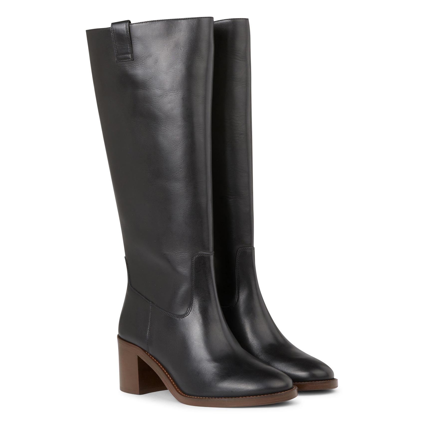 N°510 - Bottes cavalières en cuir | Noir
