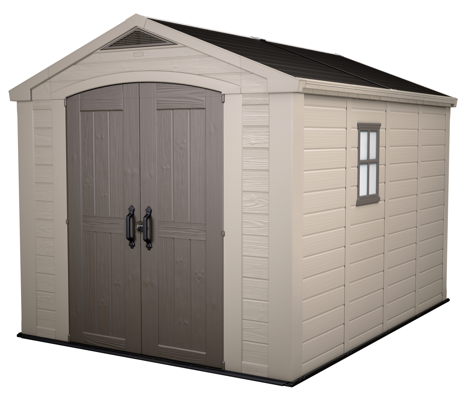 Gerätehaus FACTOR 8x11 - taupe-beige - Kunststoff - 248x326 cm