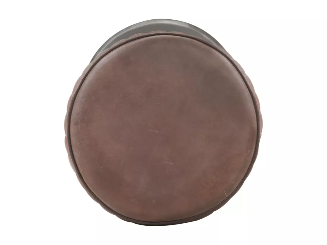 Tabouret de bar Marron Cuir véritable