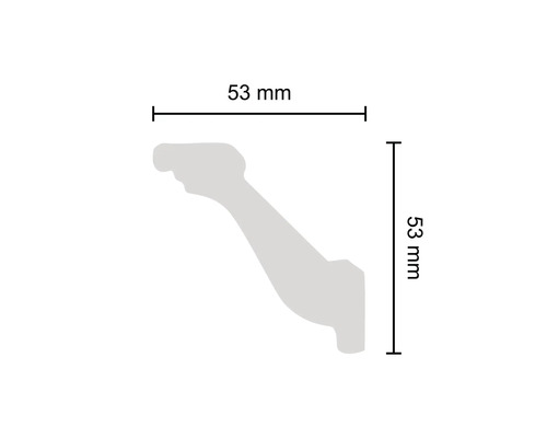 Plafondlijst EPS Geraldine 1 st. 2 m, 53 x 53 mm