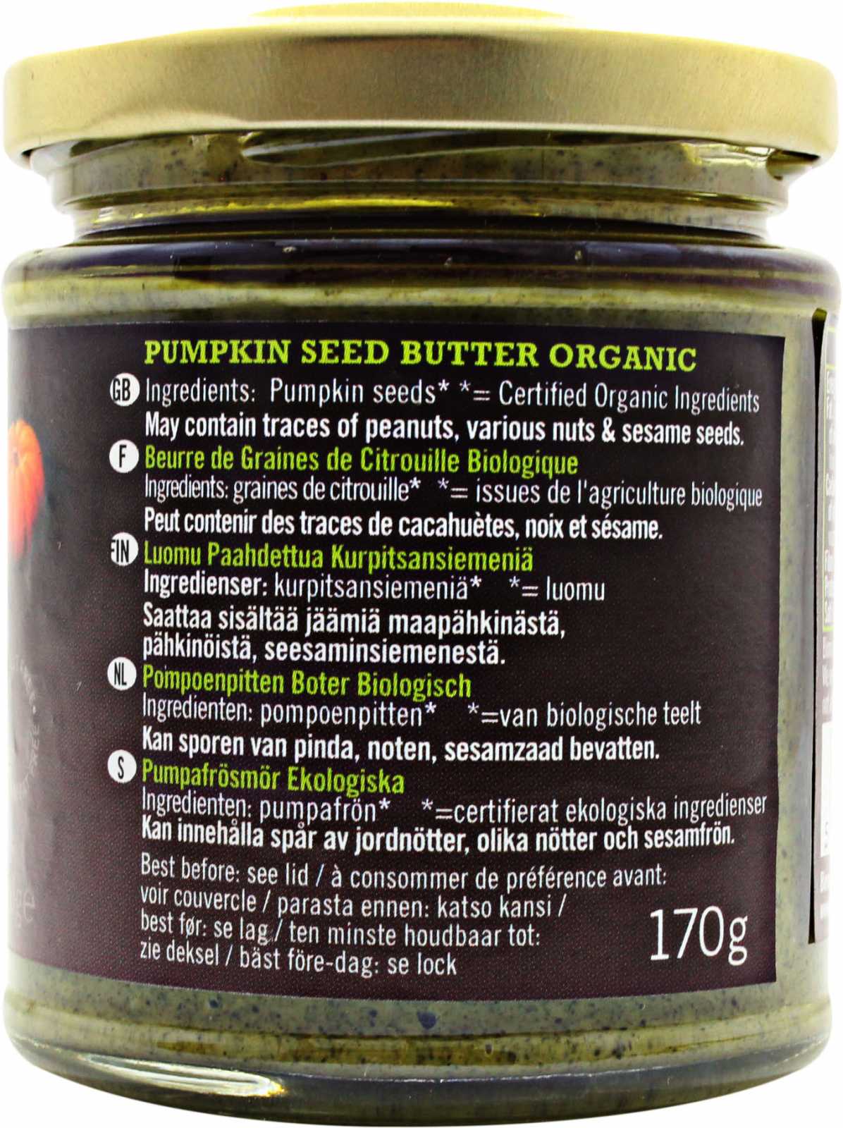 Manteiga de Semente de Abóbora Orgânica Biona Organic 170g
