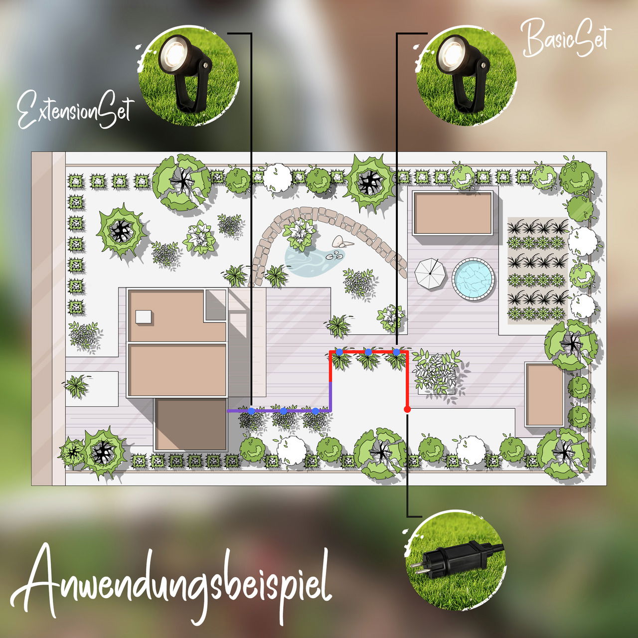 Briloner Erdspieß Spot Verlängerungsset GARTENSYSTEM