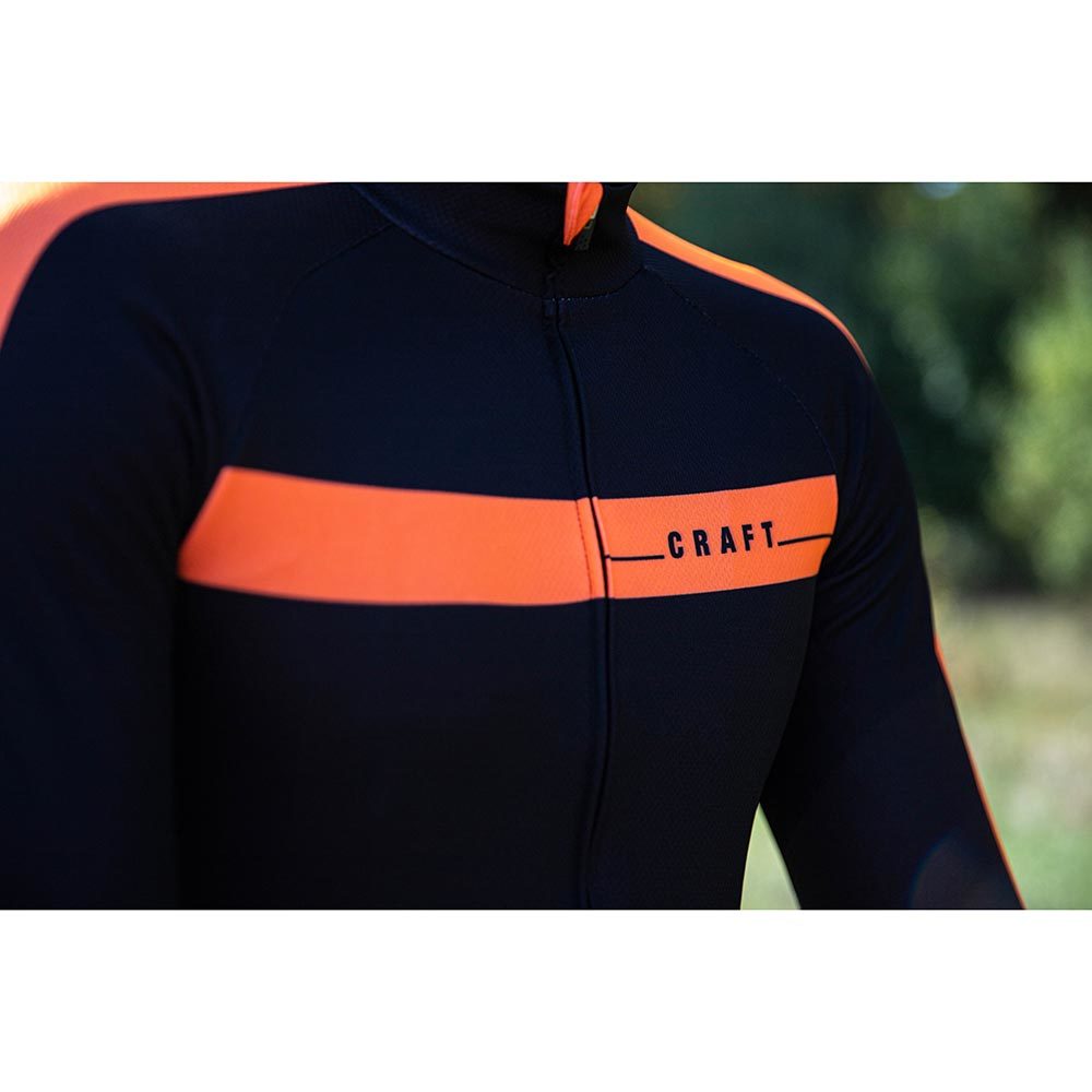 Craft LMTD Fietsshirt Lange Mouwen Zwart/Oranje Heren