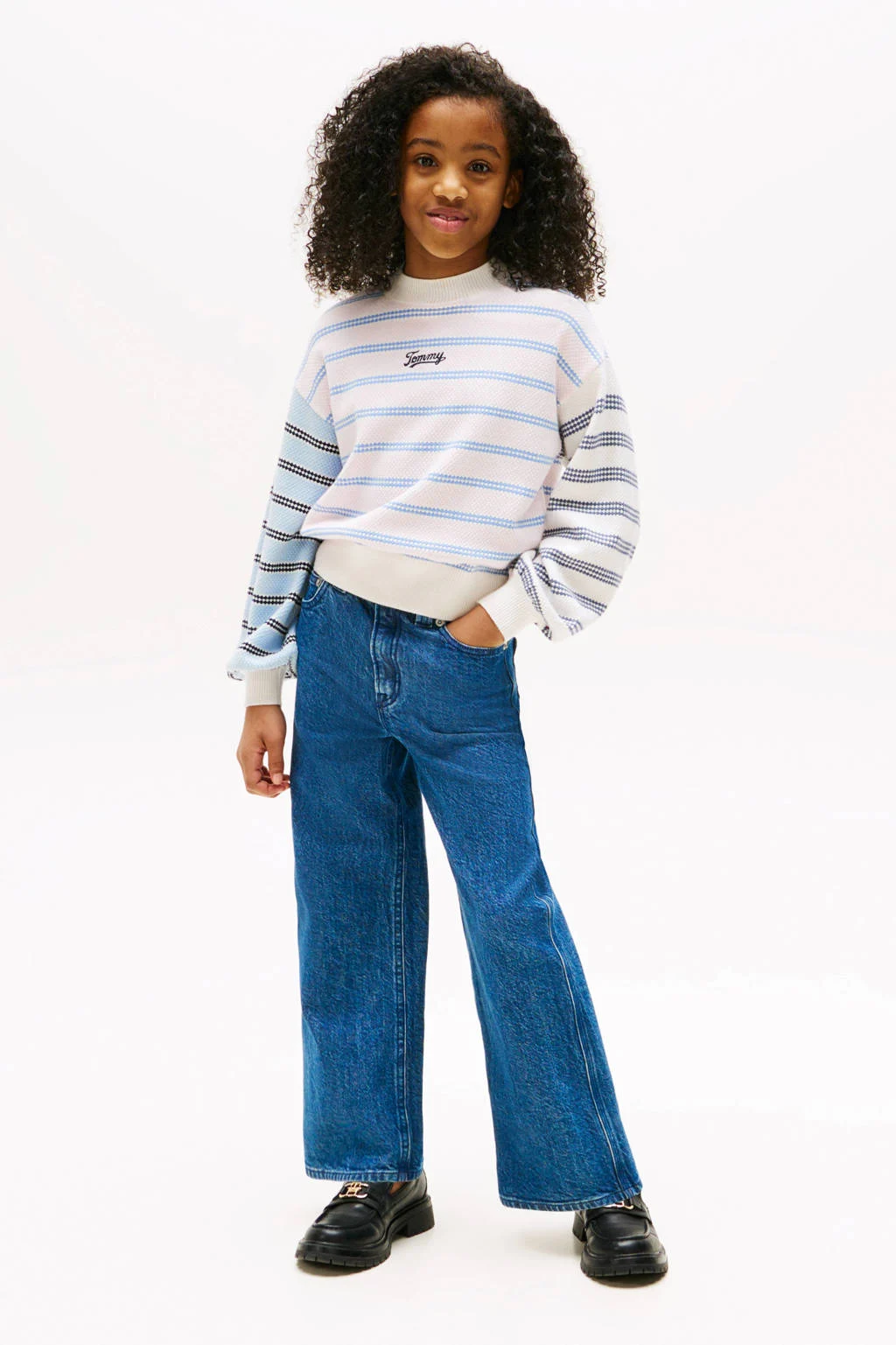 Tommy Hilfiger wide leg jeans medium blue denim