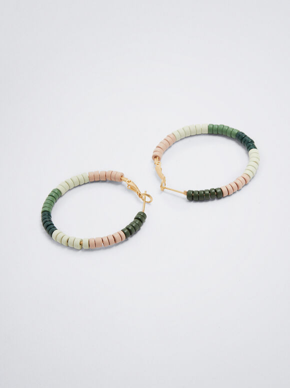 Brincos de argola com pedra - Multicoloridos