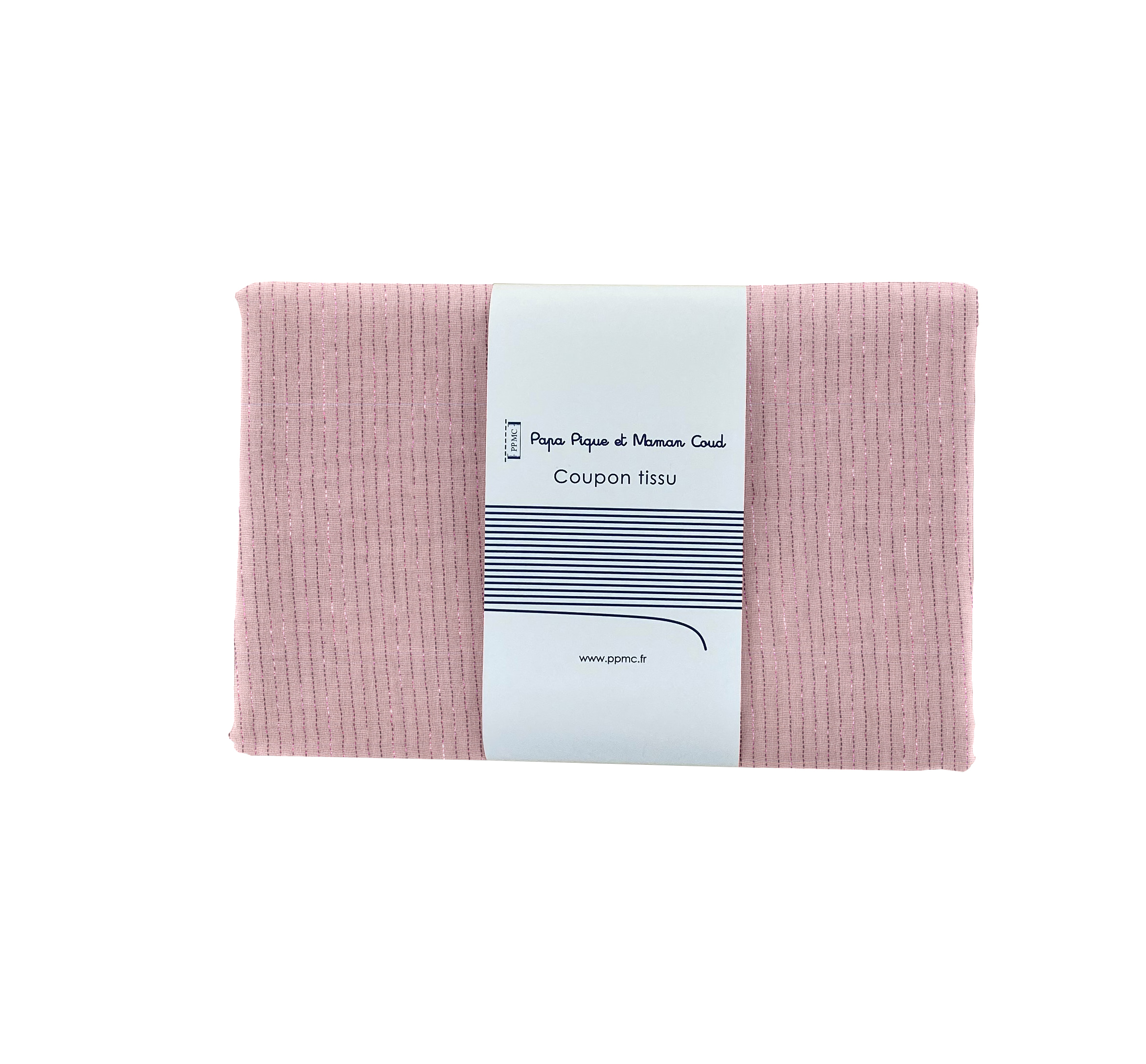 Coupon Tissu 1 M Gaze Lurex Rose