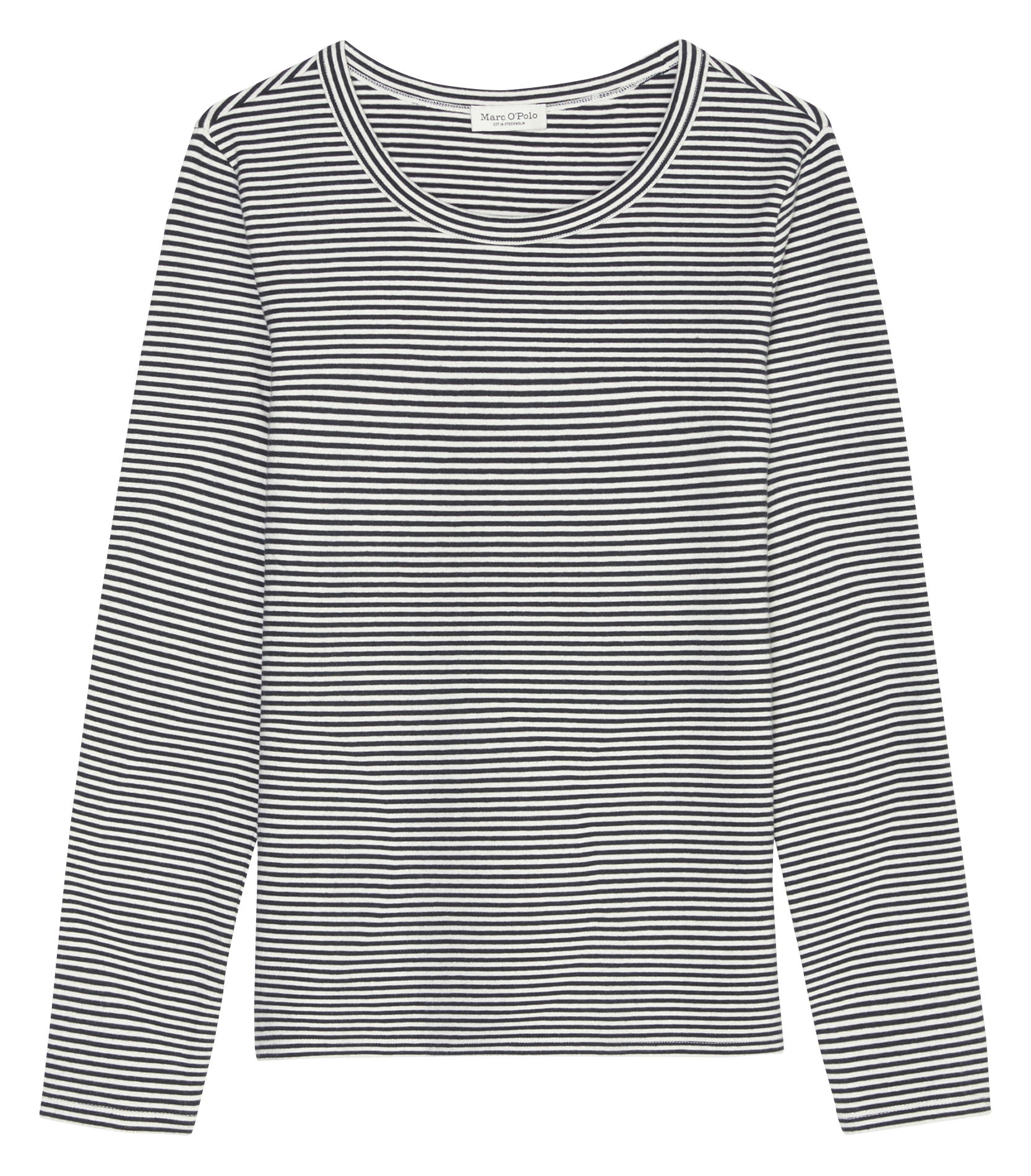 Tee-shirt rayé en coton mélangé | Bleu