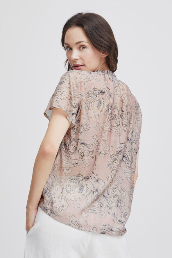 Fransa FXPILA BL 1 Peachskin paisley aop