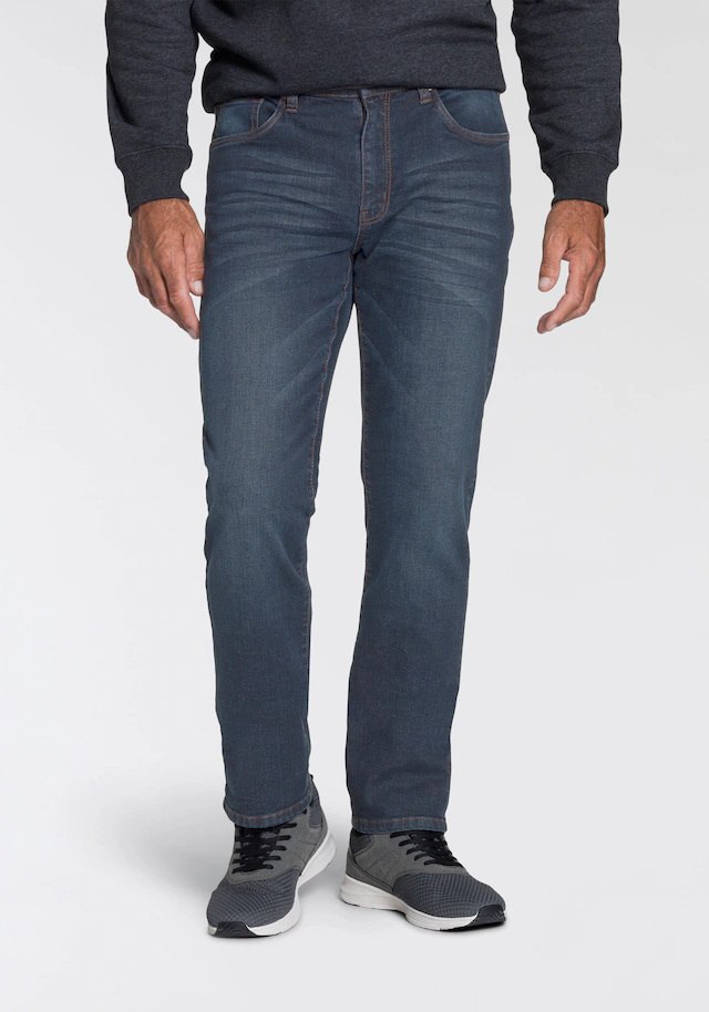 Arizona Stretch-Jeans »Willis« Packung, 2 Stk. straight-fit,  lange Beine,  mit Nieten,  niedrige Leibhöhe