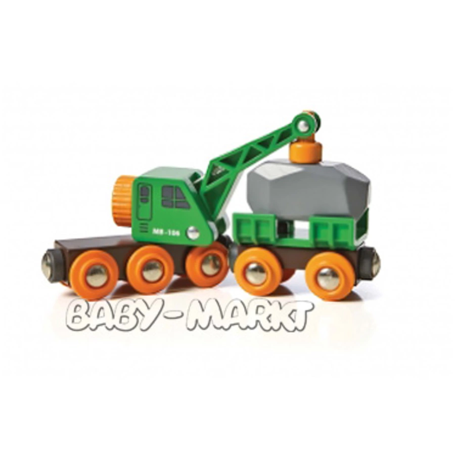 BRIO® WORLD Kranwagen mit Anhänger und Fracht 33698