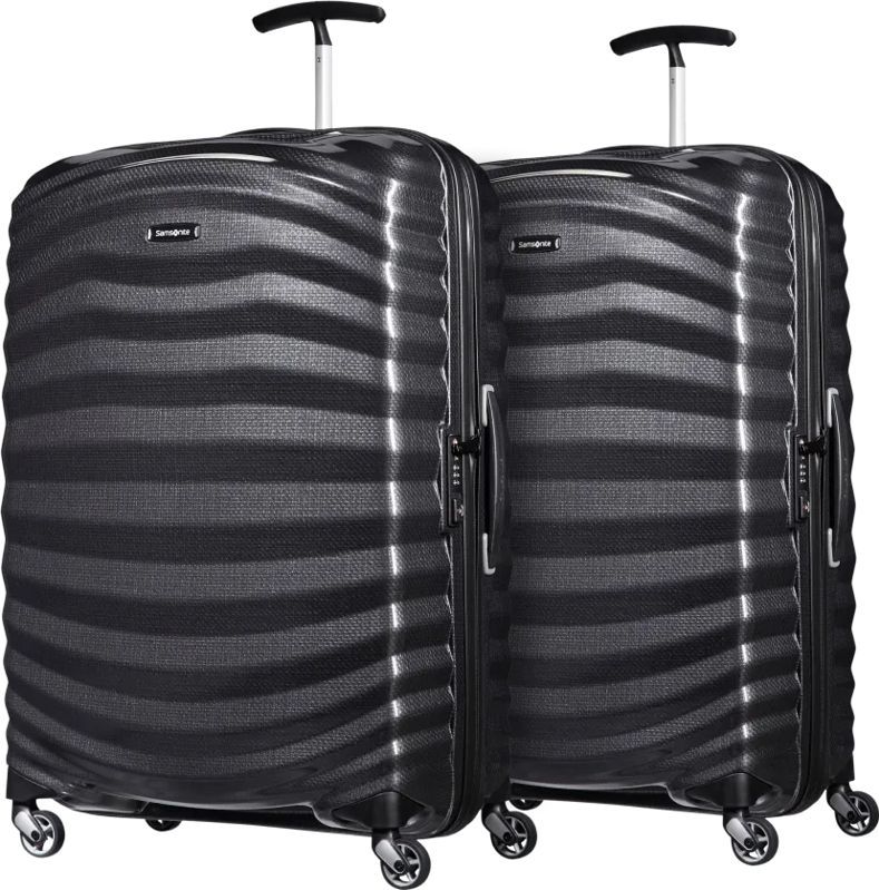 Samsonite - Lite-Shock Spinner - Reiskoffer - Zwart - Duo Pack - 75 cm - 98,5 liter